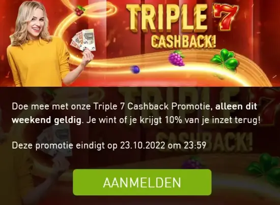 Casino777 Nederland Triple 7 Cashback